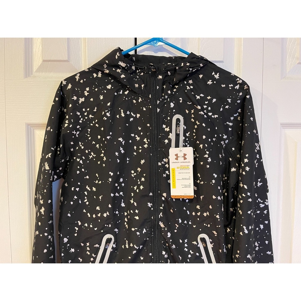 NEW Under Armour UA Black Silver Running Storm Jacket Women's Size Small